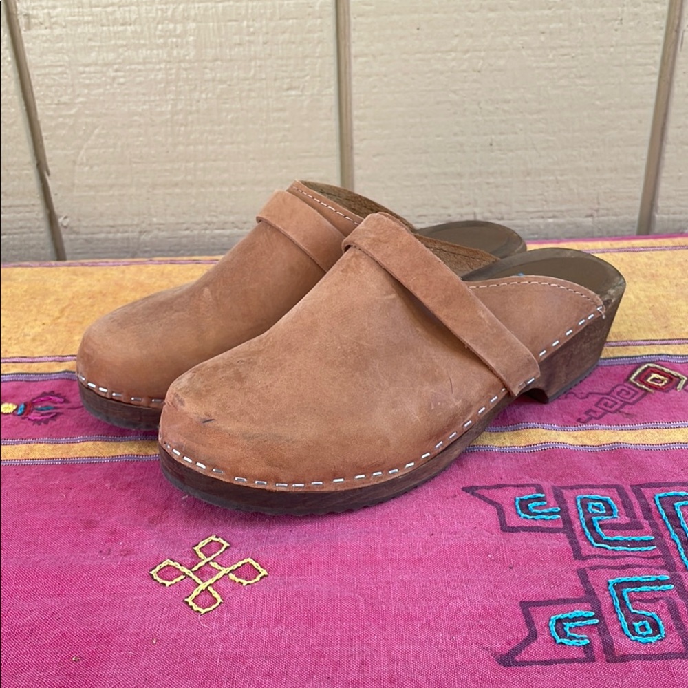Lotta From Stockholm Brown Suede Clogs